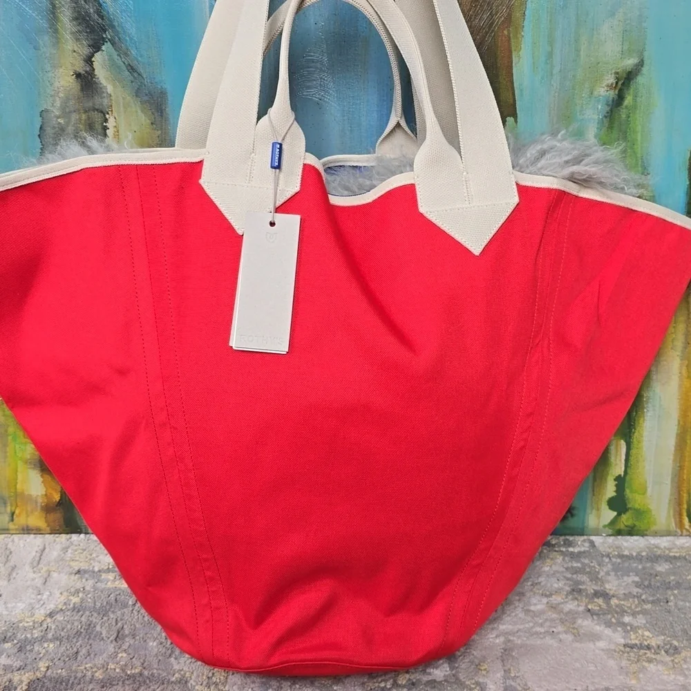 Rothy's Blue and Red Reversible Beach Bag Tote - NWT